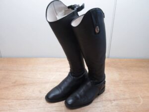TRICOLORE トリコロール VERO CUOIO 乗馬用ブーツ 黒 23.5cm相当 サイズ37 ランディングブーツ ロングブーツ レディース