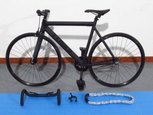 見学可能 福岡県久留米市保管 LEADER リーダー 721TR Complete Bike ブラック ピストバイク 自転車